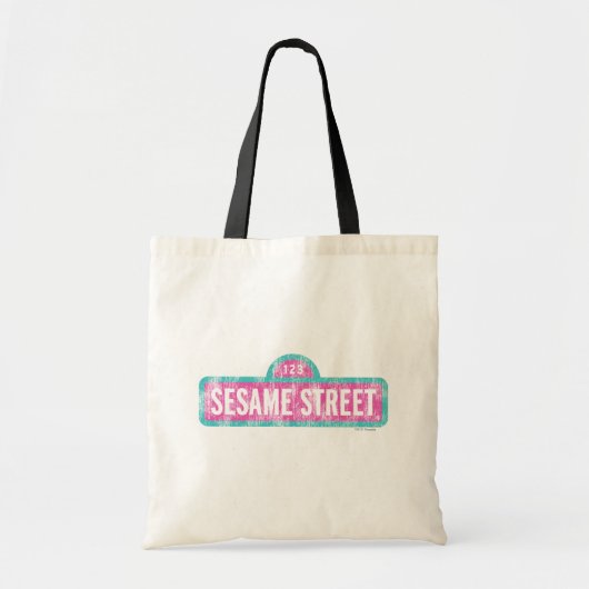 Sesame Street Roze Logo Bord Tote Bag (Voorkant)