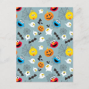 Sesame Street Schattig Halloween Patroon Briefkaart