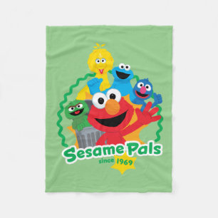 Sesame Street Sesame Pals Sinds 1969 Fleece Deken