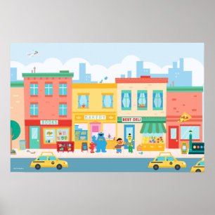 Sesame Street Sesame Street Scène Poster