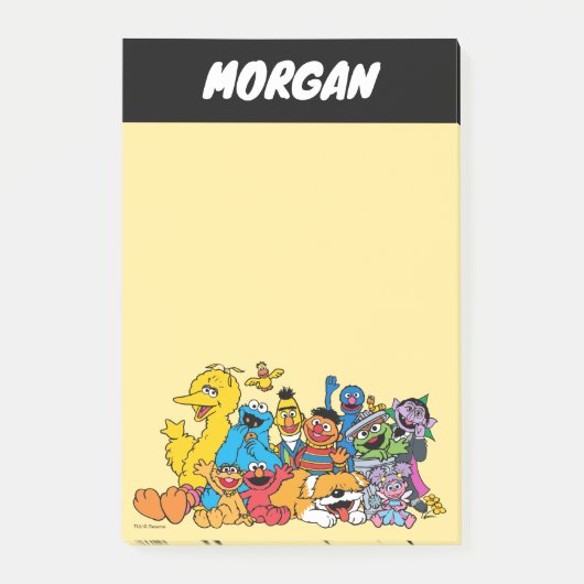 Sesame Street | Sesame Vrienden Groep | Naam Toevo Post-it® Notes (Voorkant)