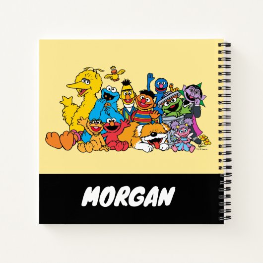 Sesame Street | Sesame-vrienden | Naam toevoegen Notitieboek (Achterkant)