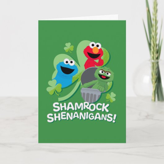 Sesame Street | Shamrock Shenanigans! wordt vertaa Feestdagen Kaart (Voorkant)