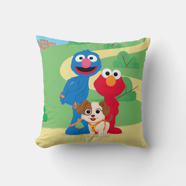 Sesame Street | Tango met Grover & Elmo Kussen (Voorkant)