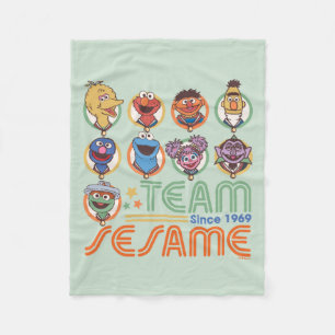 Sesame Street Team Sesame Sinds 1969 Fleece Deken