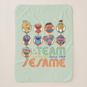 Sesame Street Team Sesame Sinds 1969 Sherpa Deken