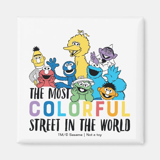 Sesame Street | The Most Colorful Street Magneet (Voorkant)