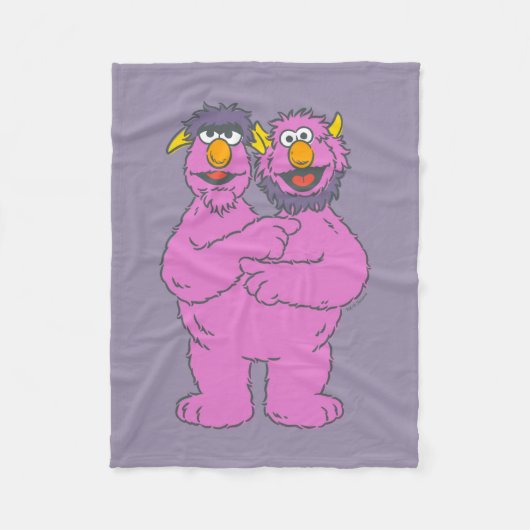Sesame Street Tweekoppig Monster Fleece Deken (Voorkant)
