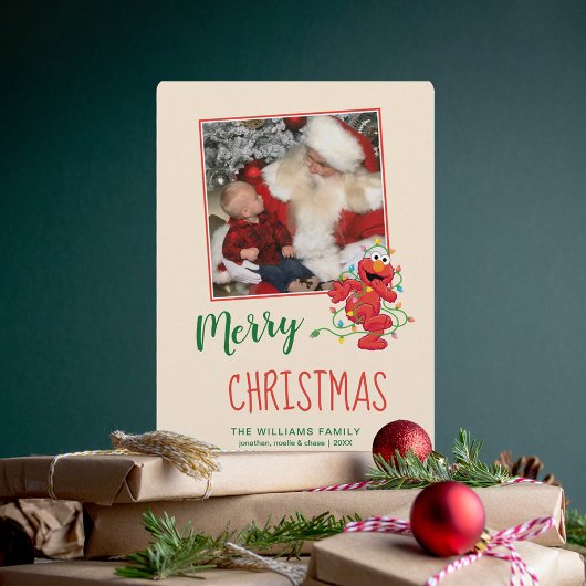 Sesame Street | Vakantie Elmo met Foto Feestdagenkaart