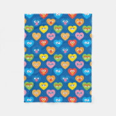 Sesame Street Valentijn Hearts Pattern Fleece Deken (Voorkant)