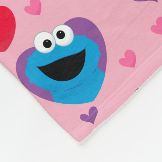 Sesame Street Valentijn Hearts Pattern Fleece Deken (Hoek)