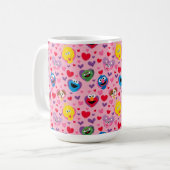 Sesame Street Valentijn Hearts Pattern Koffiemok (Voorkant links)