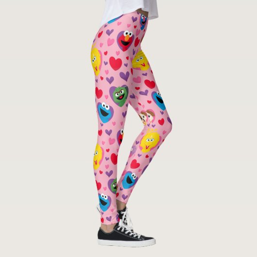 Sesame Street Valentijn Hearts Pattern Leggings (Rechts)