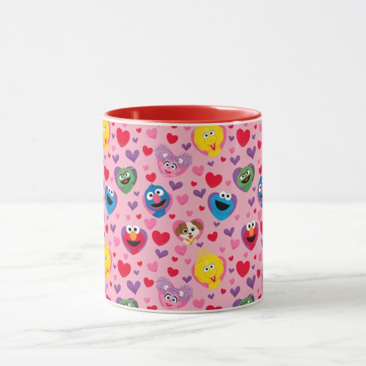 Sesame Street Valentijn Hearts Pattern Mok (Midden)