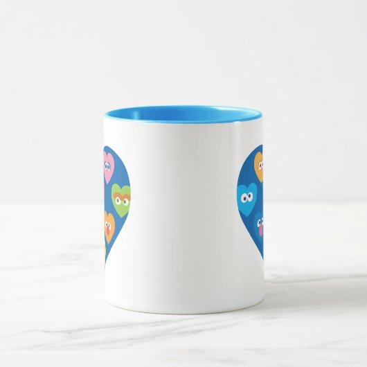 Sesame Street Valentijn Hearts Pattern Mok (Midden)