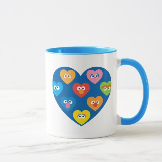 Sesame Street Valentijn Hearts Pattern Mok (Rechts)