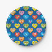 Sesame Street Valentijn Hearts Pattern Papieren Bordje (Voorkant)