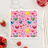 Sesame Street Valentijn Hearts Pattern Servet (Insitu)