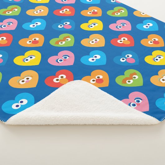 Sesame Street Valentijn Hearts Pattern Sherpa Deken (3/4)