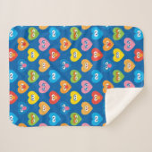 Sesame Street Valentijn Hearts Pattern Sherpa Deken (Voorkant (horizontaal))