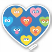 Sesame Street Valentijn Hearts Pattern Sticker (Voorkant)