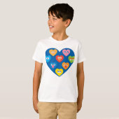 Sesame Street Valentijn Hearts Pattern T-shirt (Voorkant volledig)