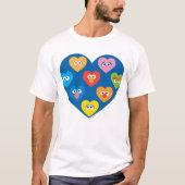 Sesame Street Valentijn Hearts Pattern T-shirt (Voorkant)