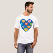 Sesame Street Valentijn Hearts Pattern T-shirt (Voorkant volledig)