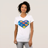 Sesame Street Valentijn Hearts Pattern T-shirt (Voorkant volledig)