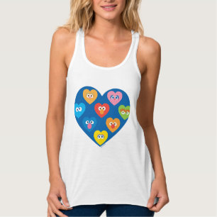 Sesame Street Valentijn Hearts Pattern Tanktop