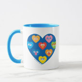 Sesame Street Valentijnshart Patronen Mok (Links)
