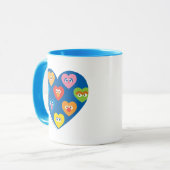 Sesame Street Valentijnshart Patronen Mok (Voorkant links)
