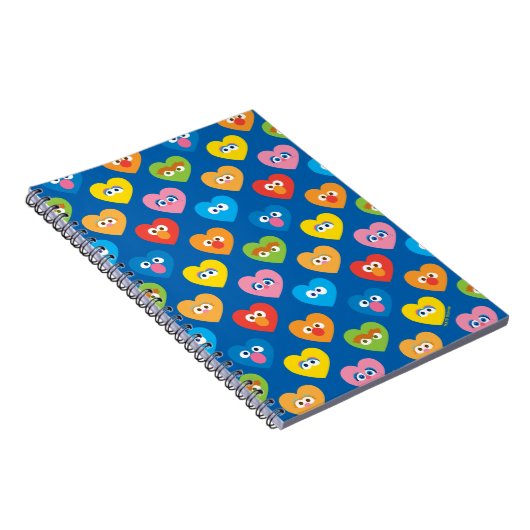 Sesame Street Valentijnshartjes Patroon Notitieboek (Rechterzijde)