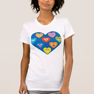 Sesame Street Valentijnshartjes Patroon T-shirt