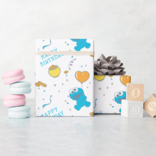 Sesame Street Verjaardag Cookie Monster Cadeaupapier