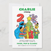 Sesame Street Verjaardagsfeestje Feestdagenkaart (Voorkant)