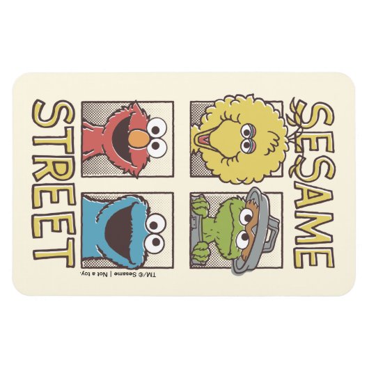 Sesame Street Vintage Character Comic Magneet (Horizontaal)
