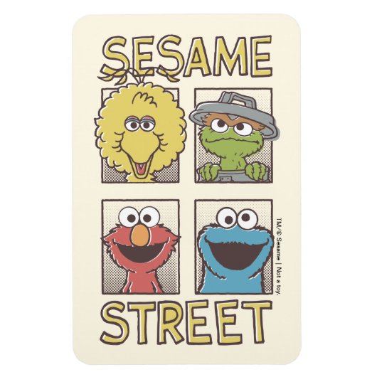 Sesame Street Vintage Character Comic Magneet (Verticaal)