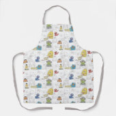 Sesame Street Vintage Comic Patroon Schort (Voorkant)