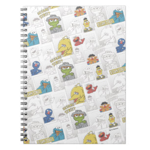 Sesame Street Vintage Comic Pattern Notitieboek