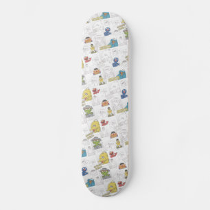Sesame Street Vintage Comic Pattern Persoonlijk Skateboard