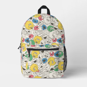 Sesame Street-vrienden   Big Head Core-patroon Bedrukte Rugzak