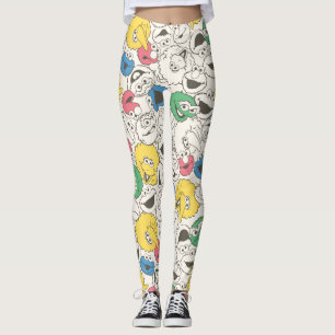 Sesame Street-vrienden   Big Head Core-patroon Leggings