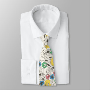 Sesame Street-vrienden   Big Head Core-patroon Stropdas