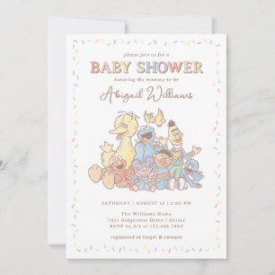 Sesame Street Vrienden Confetti Baby Shower Kaart