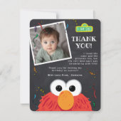 Sesame Street-vrienden Confetti-verjaardag Bedankkaart (Voorkant)