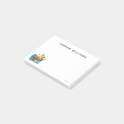 Sesame Street-vrienden die wuiven Post-it® Notes (Schuin)