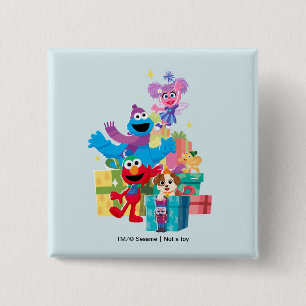 Sesame Street-vrienden en -cadeaus Vierkante Button 5,1 Cm