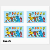 Sesame Street-vrienden | Feestballonnen Rechthoekige Sticker (Vel)