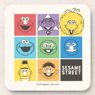 Sesame Street-vrienden   Kleurblokken Bier Onderzetter